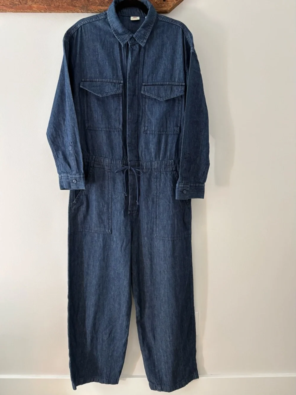 Levi's—Surplus Coverall Jumpsuit, Lightweight Denim Chambray, Dark Wash (Large) - Picture 6 of 10